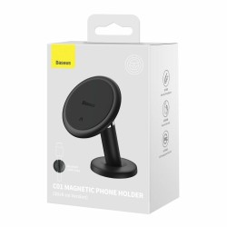 Baseus Car Dashboard Magnetic Stick-On Phone Mount Black - C01 - Black — Buy in Cyprus with Fast Delivery