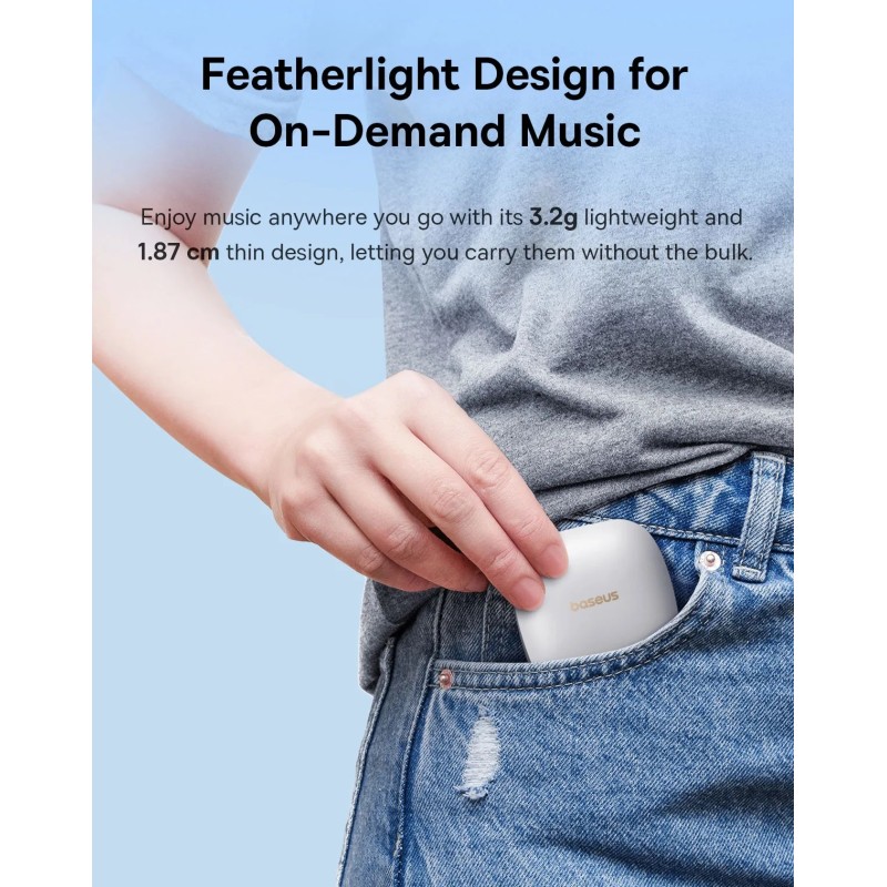 Baseus Headphones - E16 - In Ear TWS Plastic Bowie White — Buy in Cyprus with Fast Delivery