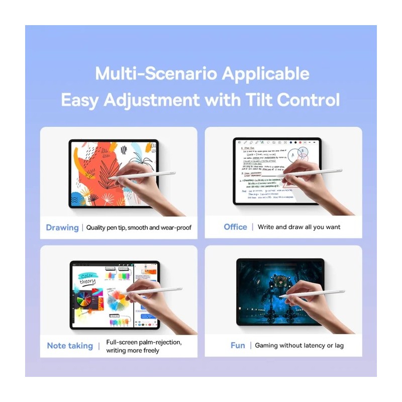 Baseus IT Stylus Active USB-C with LED Indicators - White — Buy in Cyprus with Fast Delivery