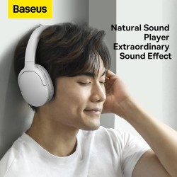 Baseus Wireless Headphones Encok - D02 Pro v2 - Over Ear White — Buy in Cyprus with Fast Delivery