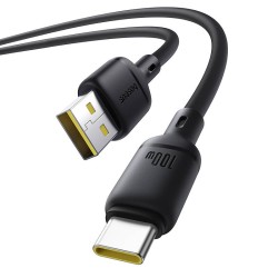 Baseus Cable USB-C to USB-A Silky Series - 2.0m - 100W - Black — Buy in Cyprus with Fast Delivery