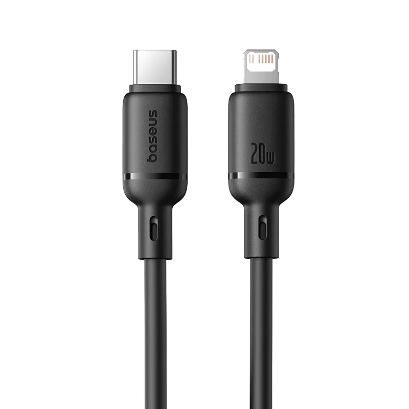 Baseus Cable Lightning to USB-C Silky Series - 2.0m - Black — Buy in Cyprus with Fast Delivery