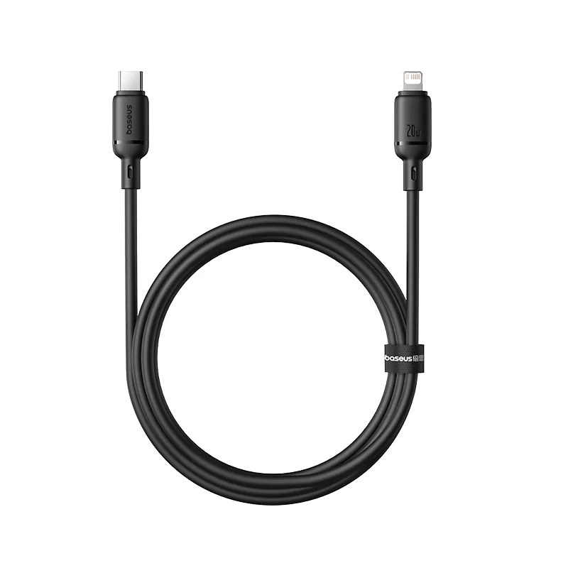 Baseus Cable Lightning to USB-C Silky Series - 2.0m - Black — Buy in Cyprus with Fast Delivery