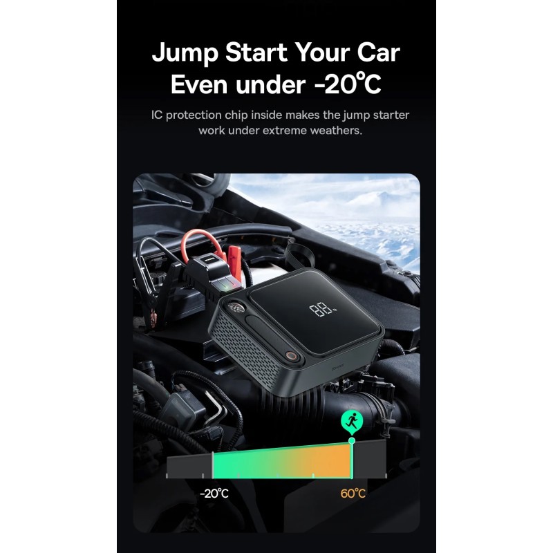 Baseus Car Jump Start Booster & Powerbank - 26800maH 3000A — Buy in Cyprus with Fast Delivery