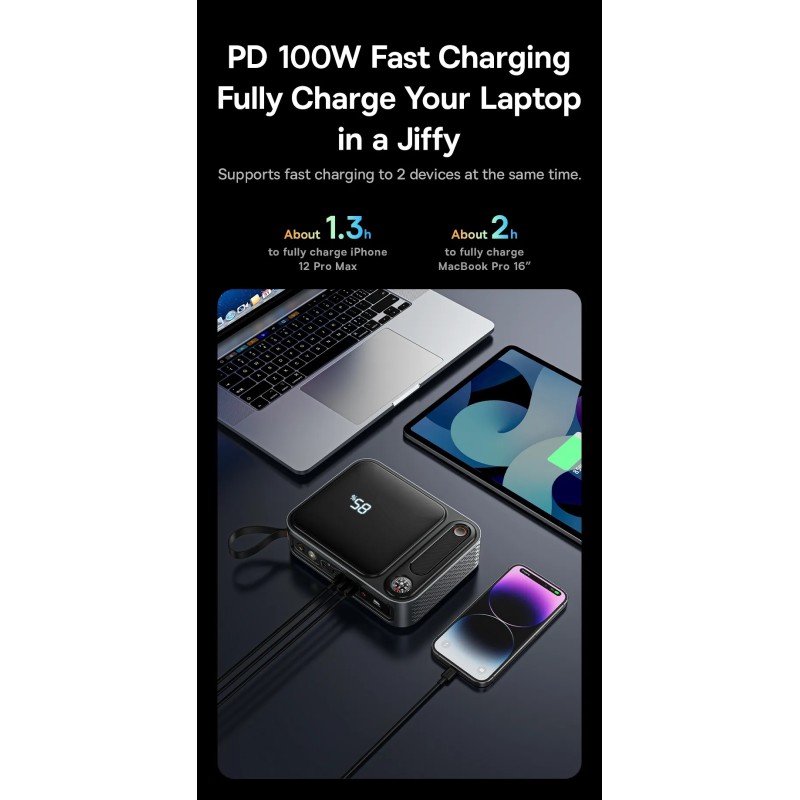 Baseus Car Jump Start Booster & Powerbank - 26800maH 3000A — Buy in Cyprus with Fast Delivery