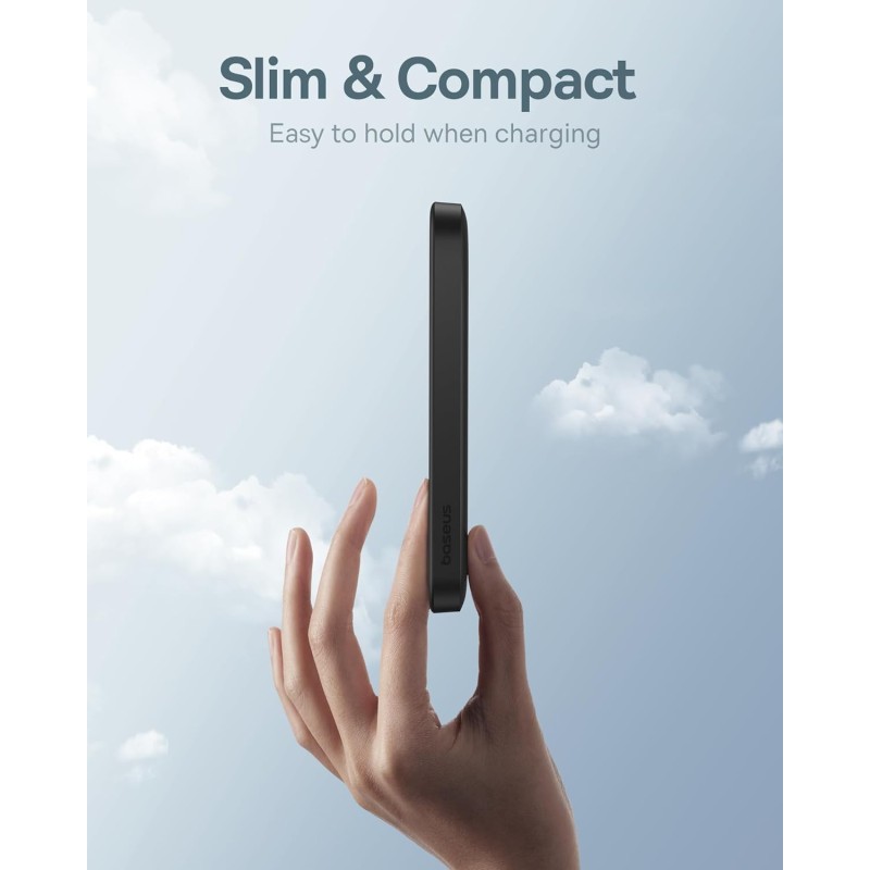 Baseus Powerbank - 20W 5000mAh Magnetic Wireless Black — Buy in Cyprus with Fast Delivery