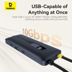 Baseus NOMOS - Dual Fast Charging 6-in-1 USB Hub 4kHDMI & PD100W — Buy in Cyprus with Fast Delivery