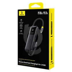 Baseus NOMOS - Dual Fast Charging 6-in-1 USB Hub 4kHDMI & PD100W — Buy in Cyprus with Fast Delivery