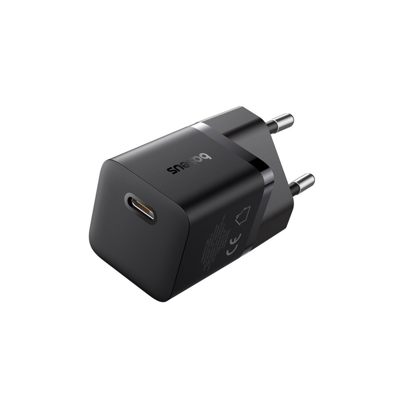 Baseus Charger Wall 25W USB-C - GAN5 Mini - EU Black — Buy in Cyprus with Fast Delivery