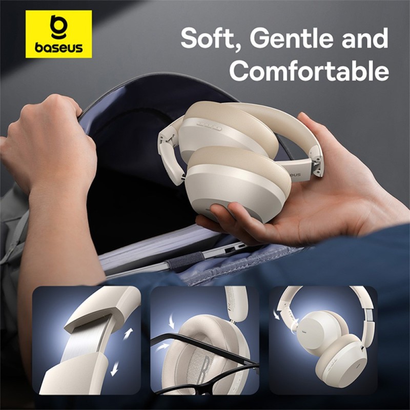 Baseus Headphones Over Ear Bass 35 Max White - Over Ear, White — Buy in Cyprus with Fast Delivery