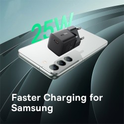 Baseus Charger Wall 25W USB-C - GAN5 Mini - EU Black — Buy in Cyprus with Fast Delivery
