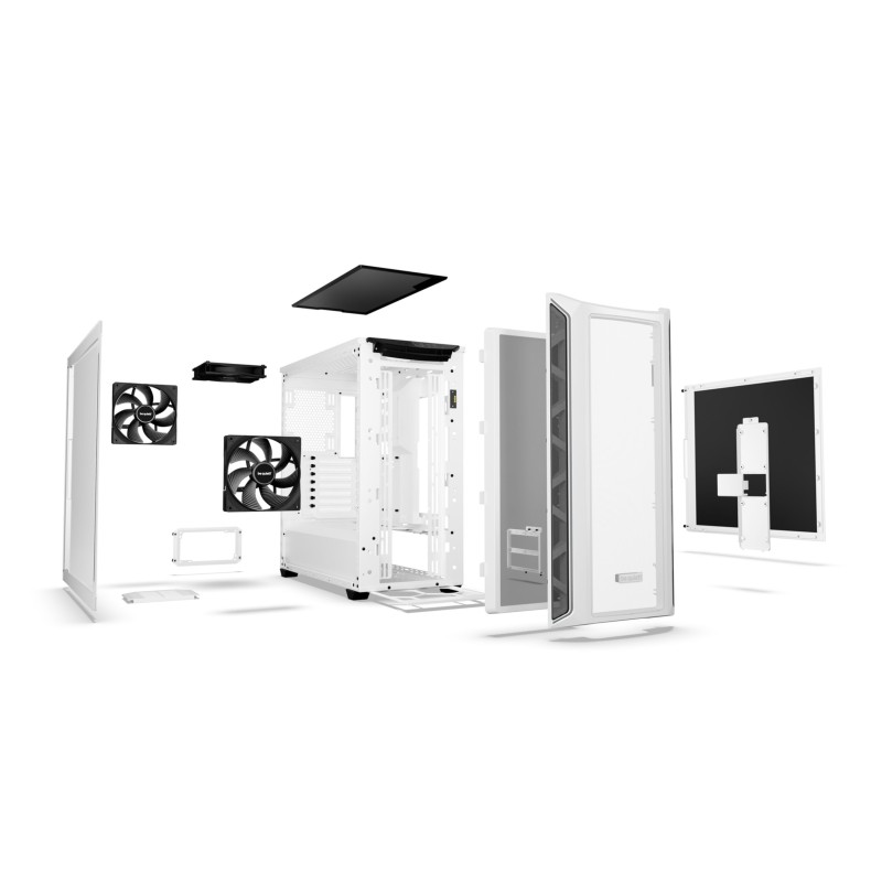 be quiet! Shadow Base 800 DX - Mid Tower - White, Tempered Glass, RGB Front, E-ATX/ATX Support