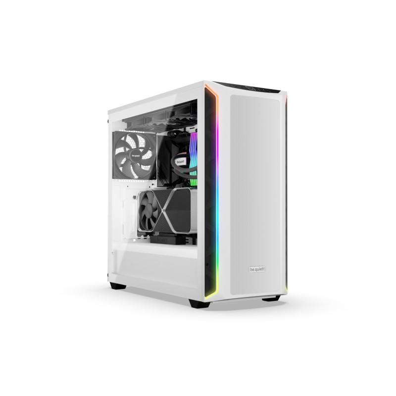 be quiet! Shadow Base 800 DX - Mid Tower - White, Tempered Glass, RGB Front, E-ATX/ATX Support