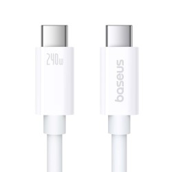 Baseus Cable USB-C to USB-C Superior Series 2 USB4 240W 1m White - USB-C to USB-C, Superior Series 2, USB4, 240W, 1m, White