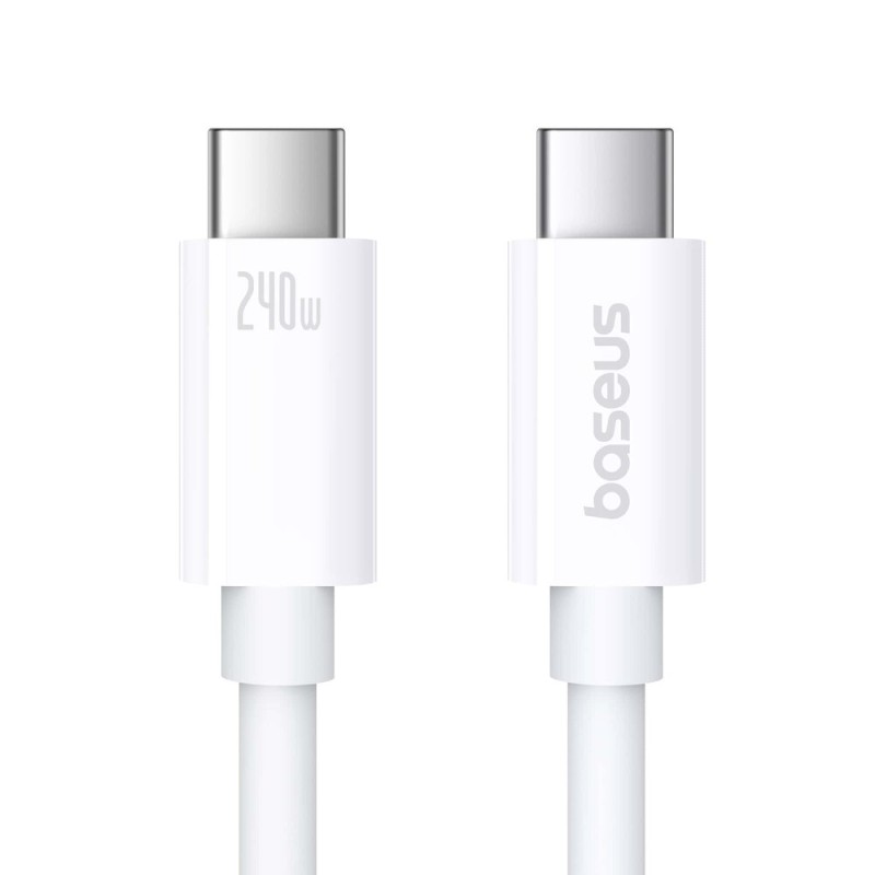 Baseus Cable USB-C to USB-C Superior Series 2 USB4 240W 1m White - USB-C to USB-C, Superior Series 2, USB4, 240W, 1m, White