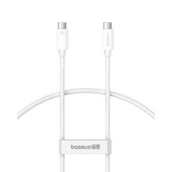 Baseus Cable USB-C to USB-C Superior Series 2 USB4 240W 1m White - USB-C to USB-C, Superior Series 2, USB4, 240W, 1m, White