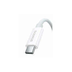 Baseus Cable USB-C to USB-C Superior Series 2 USB4 240W 1m White - USB-C to USB-C, Superior Series 2, USB4, 240W, 1m, White