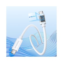 Baseus Cable USB-C to USB-C Superior Series 2 USB4 240W 1m White - USB-C to USB-C, Superior Series 2, USB4, 240W, 1m, White