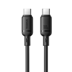 Baseus Cable USB-C to USB-C Silky Series - USB-C to USB-C, 1.0m, 100W, Black — Buy in Cyprus with Fast Delivery