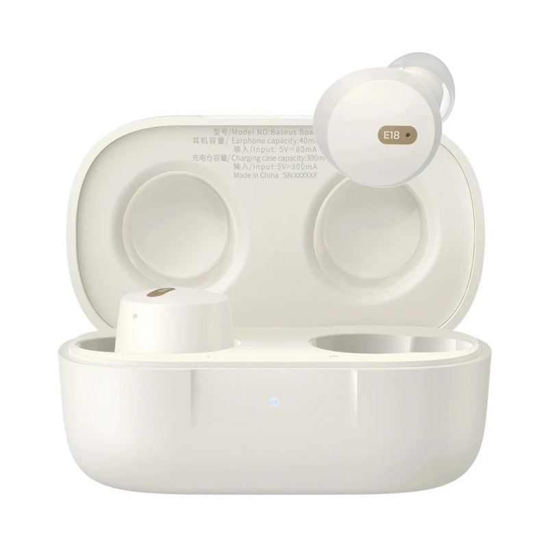Baseus Headphones In Ear Beans TWS Bowie - E18 - White — Buy in Cyprus with Fast Delivery