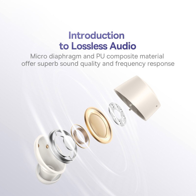 Baseus Headphones In Ear Beans TWS Bowie - E18 - White — Buy in Cyprus with Fast Delivery