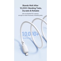Baseus Cable Lightning to USB-A Silky Series - 2.0m White — Buy in Cyprus with Fast Delivery