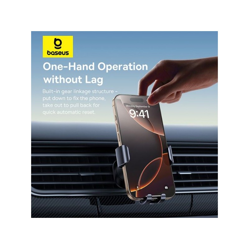 Baseus Car Holder - AirVent Gravity METAL AGE GO — Buy in Cyprus with Fast Delivery