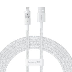Baseus Cable Lightning to USB-A Gem Series - 2m Moon White — Buy in Cyprus with Fast Delivery