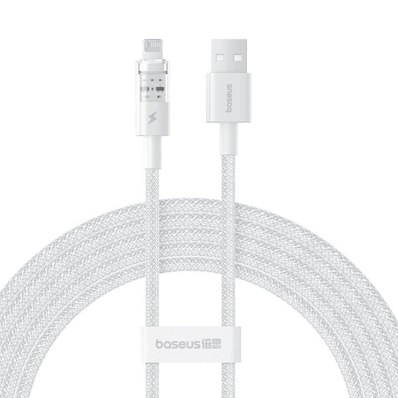 Baseus Cable Lightning to USB-A Gem Series - 2m Moon White — Buy in Cyprus with Fast Delivery