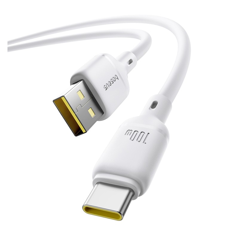 Baseus Cable USB-C to USB-C Silky Series - 2.0m - 100W - White — Buy in Cyprus with Fast Delivery