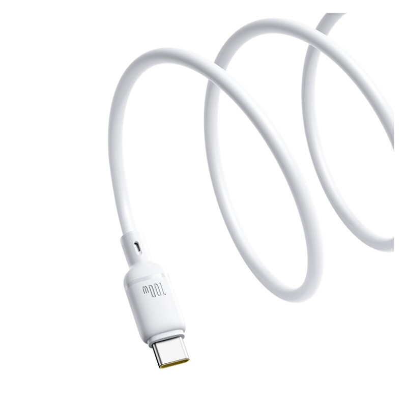 Baseus Cable USB-C to USB-C Silky Series - 2.0m - 100W - White — Buy in Cyprus with Fast Delivery