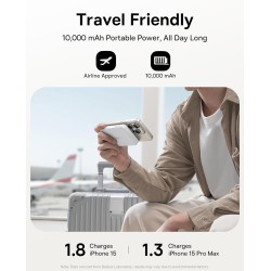 Baseus Powerbank Wireless 22.5W 10000mAh 15W Qi2 Airpow White — Buy in Cyprus with Fast Delivery