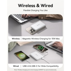 Baseus Powerbank Wireless 22.5W 10000mAh 15W Qi2 Airpow White — Buy in Cyprus with Fast Delivery