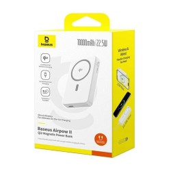 Baseus Powerbank Wireless 22.5W 10000mAh 15W Qi2 Airpow White — Buy in Cyprus with Fast Delivery