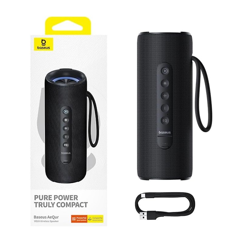 Baseus Speaker Wireless AeQur - VO20 - RGB IPX5 Black — Buy in Cyprus with Fast Delivery