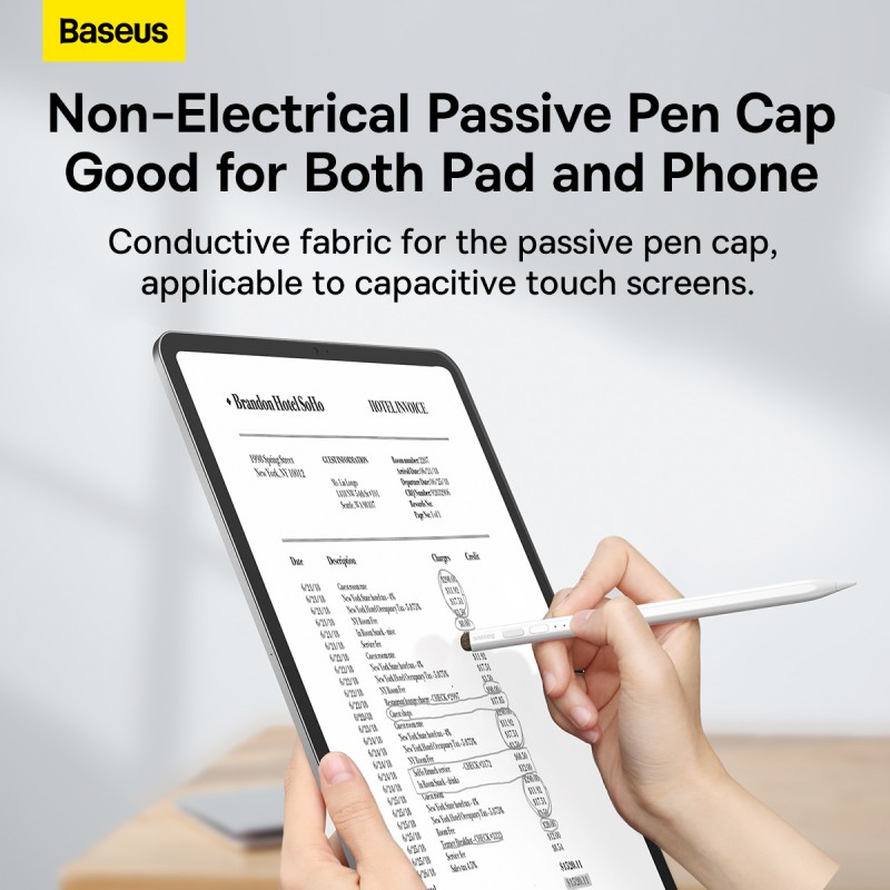 Baseus IT Stylus - Active Passive USB-C with LED Indicators White — Buy in Cyprus with Fast Delivery