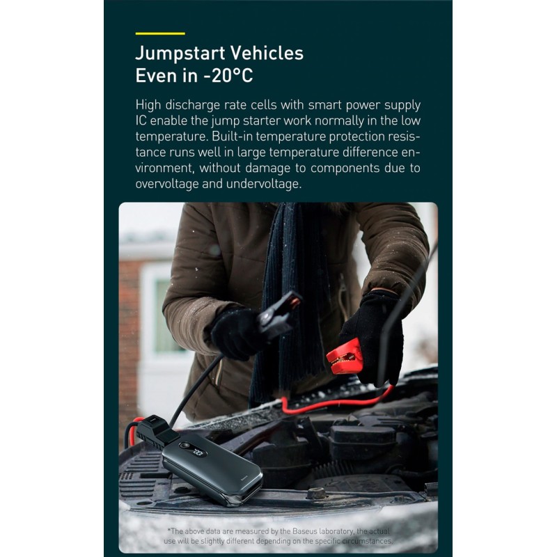 Baseus Car Jump Start Booster & Powerbank - V.2 - 12000mAh 1000A — Buy in Cyprus with Fast Delivery