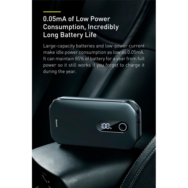 Baseus Car Jump Start Booster & Powerbank - V.2 - 12000mAh 1000A — Buy in Cyprus with Fast Delivery