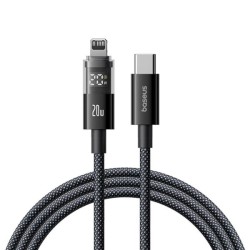 Baseus Cable Lightning to USB-C Display 2 Series Braided - 20W 2.0m Black — Buy in Cyprus with Fast Delivery