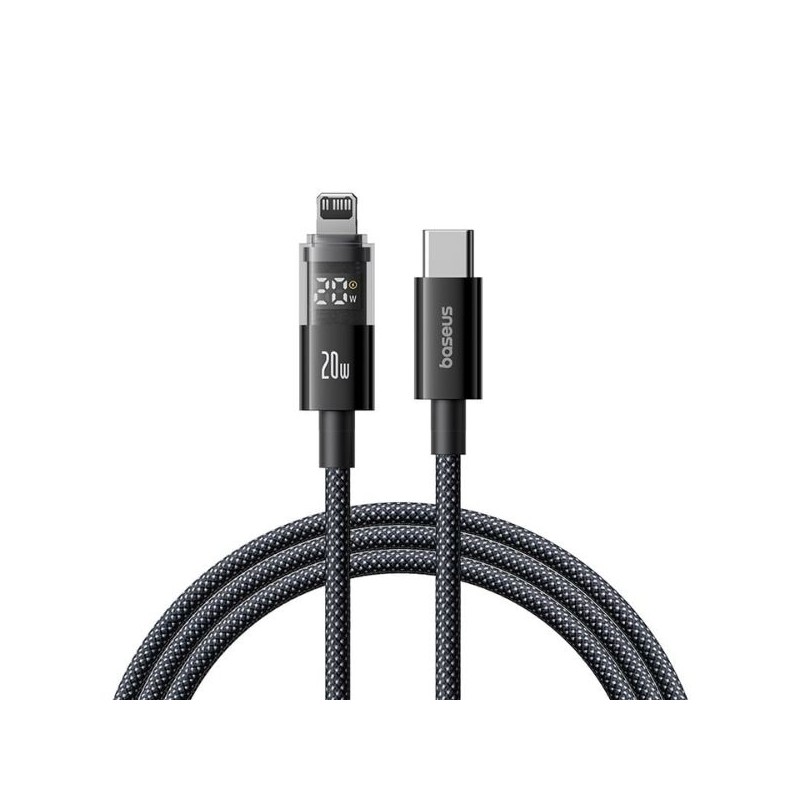 Baseus Cable Lightning to USB-C Display 2 Series Braided - 20W 2.0m Black — Buy in Cyprus with Fast Delivery