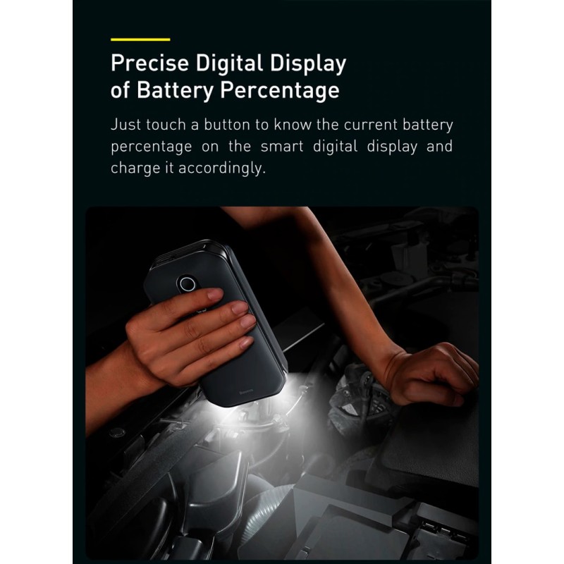 Baseus Car Jump Start Booster & Powerbank - V.2 - 12000mAh 1000A — Buy in Cyprus with Fast Delivery