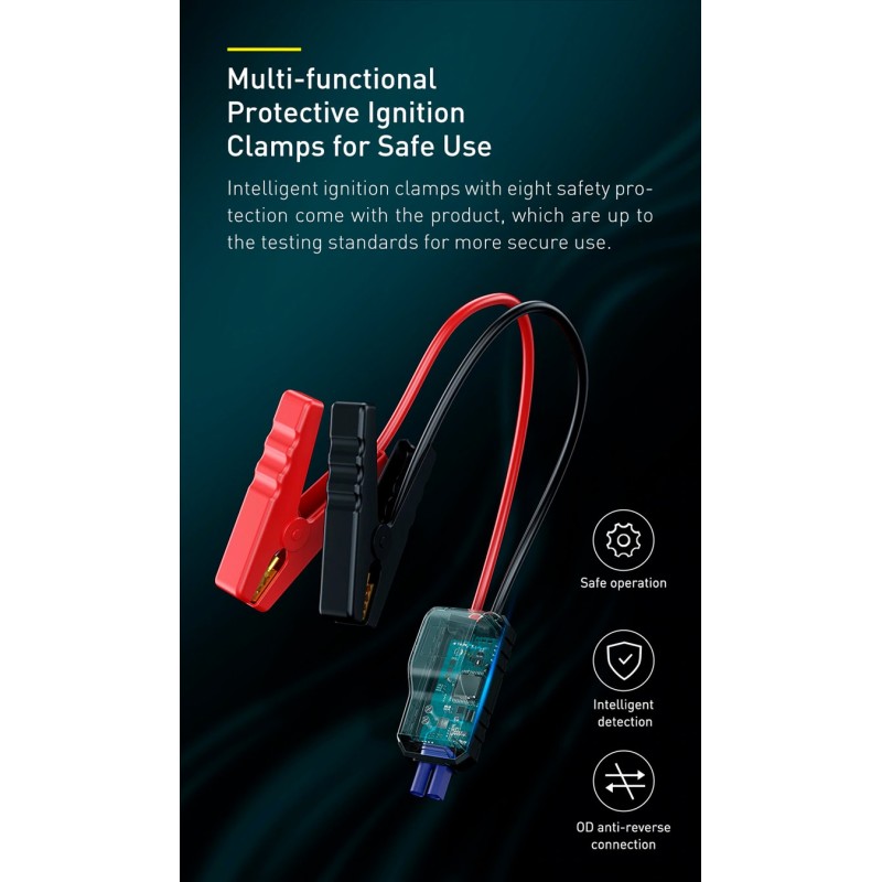 Baseus Car Jump Start Booster & Powerbank - V.2 - 12000mAh 1000A — Buy in Cyprus with Fast Delivery