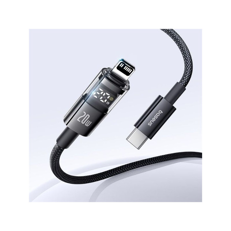 Baseus Cable Lightning to USB-C Display 2 Series Braided - 20W 2.0m Black — Buy in Cyprus with Fast Delivery