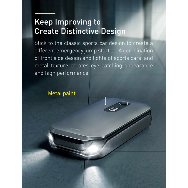 Baseus Car Jump Start Booster & Powerbank - V.2 - 12000mAh 1000A — Buy in Cyprus with Fast Delivery