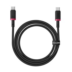 Baseus Cable - USB-C to USB-C, Dura Braided, 2.0m, 100W, Black+Red — Buy in Cyprus with Fast Delivery