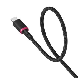 Baseus Cable - USB-C to USB-C, Dura Braided, 2.0m, 100W, Black+Red — Buy in Cyprus with Fast Delivery