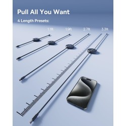 Baseus Cable USB-C to USB-C Free2Draw Retractable Cable 100W 1m Black - USB-C to USB-C, Free2Draw Retractable, 100W, 1m, Black