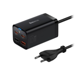 Baseus Charger Desktop - 65W 2C+2U EU+100W USB-C Cable Black — Buy in Cyprus with Fast Delivery