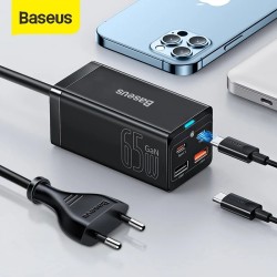 Baseus Charger Desktop - 65W 2C+2U EU+100W USB-C Cable Black — Buy in Cyprus with Fast Delivery