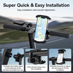 Baseus VA Motorcycle Bicycle Scooter Phone Holder - QUICKGO — Buy in Cyprus with Fast Delivery